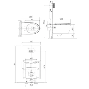 Bồn Cầu INAX AC-952VN Treo Tường