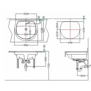Chậu Rửa Lavabo Inax AL-2094V Âm Bàn AquaCeramic