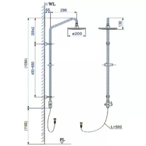Thân Sen Cây INAX BFV-CL1 Tắm Đứng