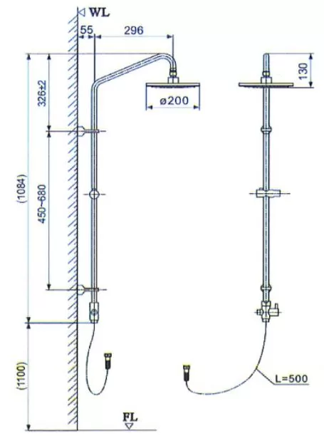Thân Sen Cây INAX BFV-CL1 Tắm Đứng