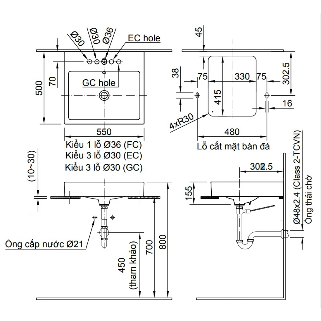 Chậu Rửa Lavabo Inax AL-536V Đặt Bàn AquaCeramic