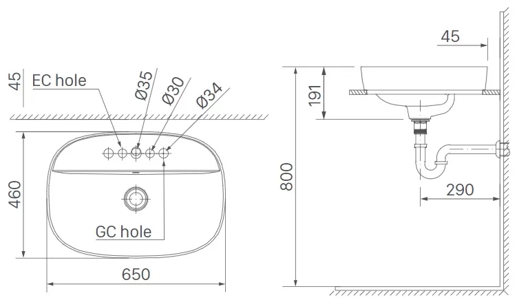 Chậu Rửa Lavabo Inax AL-652V Đặt Bàn Aqua Ceramic