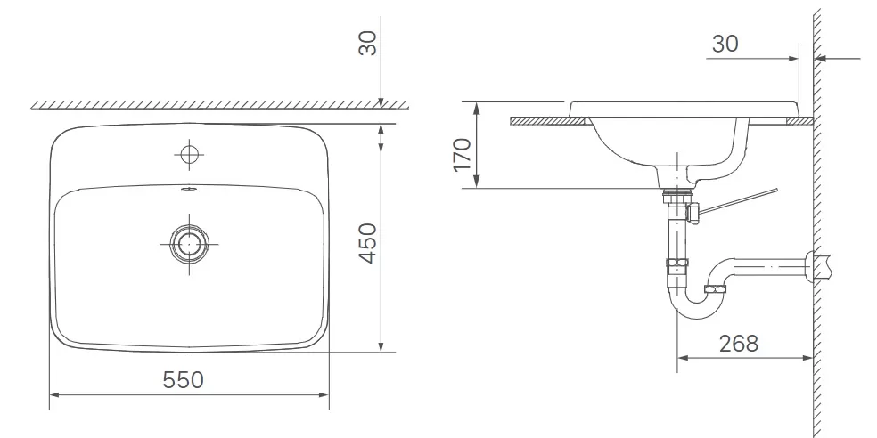 Chậu Rửa Lavabo Inax L-2398V Dương Vành