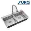 Chậu rửa bát inox bóng SUS304 SUKA SKCĐ8245