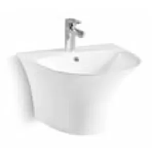 Bộ chậu rửa lavabo chân lửng SUKA SK9505 (Liền chân)