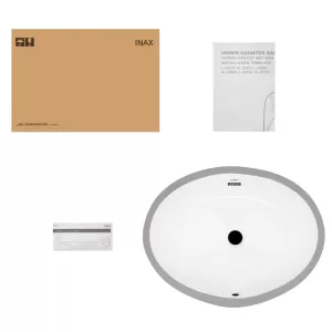 Chậu Rửa Lavabo Inax AL-2293V Âm Bàn Aqua Ceramic