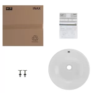 Chậu Rửa Lavabo Inax AL-295V Đặt Bàn Tròn Aqua Ceramic