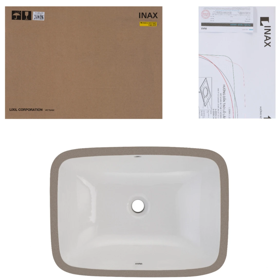Chậu Rửa Lavabo Inax AL-2298V Âm Bàn AquaCeramic