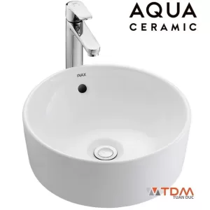 Chậu Rửa Lavabo Inax AL-295V Đặt Bàn Tròn Aqua Ceramic