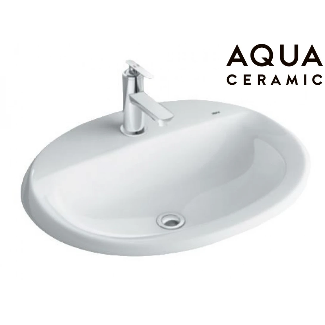 Chậu Rửa Lavabo Âm Bàn Inax AL-2395V Dương Vành AquaCeramic