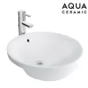 Chậu Rửa Mặt Lavabo Inax AL-333V Bán Âm Tròn AquaCeramic