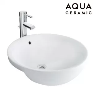 Chậu Rửa Mặt Lavabo Inax AL-333V Bán Âm Tròn AquaCeramic