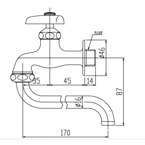 Vòi chậu nước lạnh INAX LF-12-13