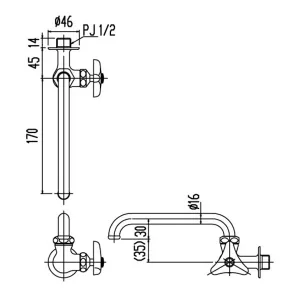 Vòi chậu nước lạnh INAX LF-16-13
