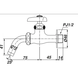 Vòi chậu nước lạnh INAX LF-7R-13