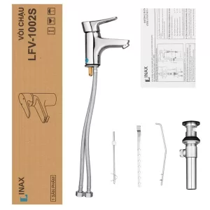 Bộ sản phẩm Vòi chậu lavabo nóng lạnh INAX LFV-1002S