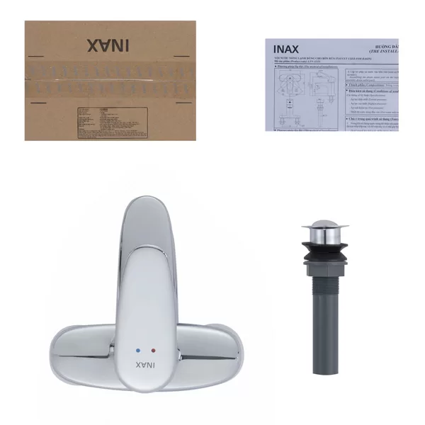 Bộ sản phẩm Vòi chậu lavabo nóng lạnh INAX LFV-1111S