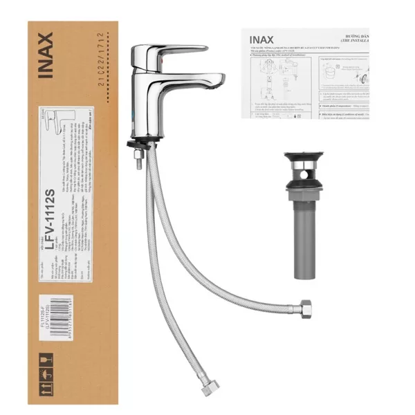 Bộ sản phẩm Vòi chậu lavabo nóng lạnh INAX LFV-1112S