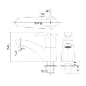 Vòi chậu lavabo nước lạnh INAX LFV-11A