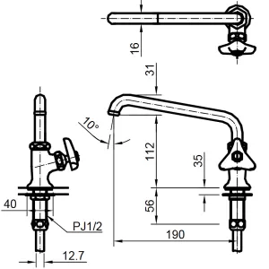 Vòi chậu lavabo nước lạnh INAX LFV-14-13