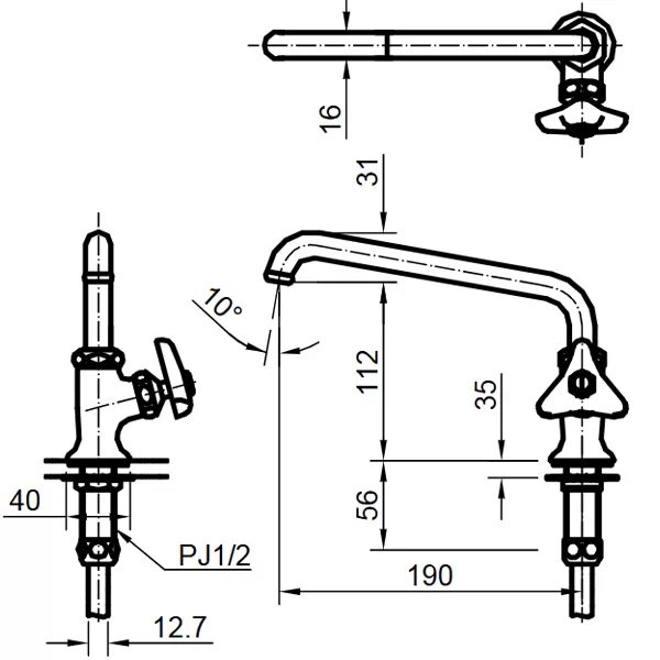 Vòi chậu lavabo nước lạnh INAX LFV-14-13