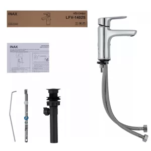 Bộ sản phẩm Vòi chậu lavabo nóng lạnh INAX LFV-1402S