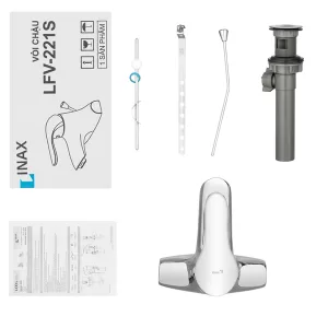 Bộ sản phẩm Vòi chậu lavabo nóng lạnh INAX LFV-221S