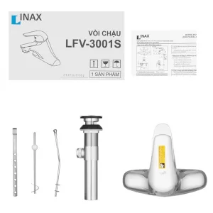 Bộ sản phẩm Vòi chậu lavabo nóng lạnh INAX LFV-3001S