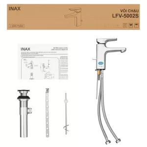 Bộ sản phẩm Vòi chậu lavabo nóng lạnh INAX LFV-5002S