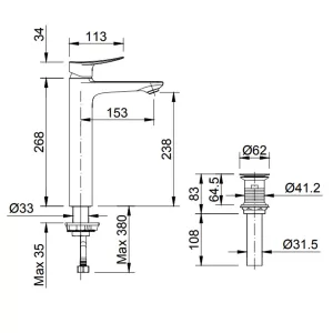 Vòi chậu lavabo nóng lạnh INAX LFV-502SH