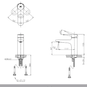 Vòi chậu lavabo nóng lạnh INAX LFV-652S