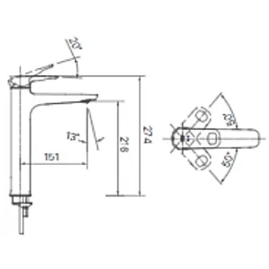 Vòi chậu lavabo nóng lạnh INAX LFV-652SH