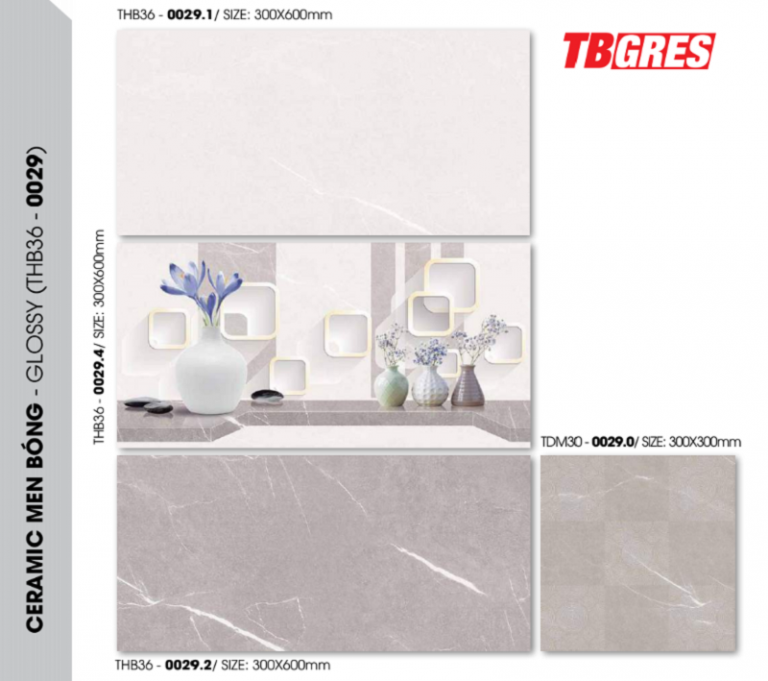 Gạch điểm ốp tường 300×600 Thạch Bàn TBGRES THB36 – 0029